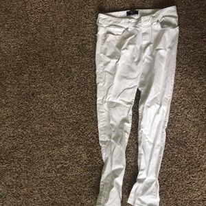 Forever 21 slim white jeans